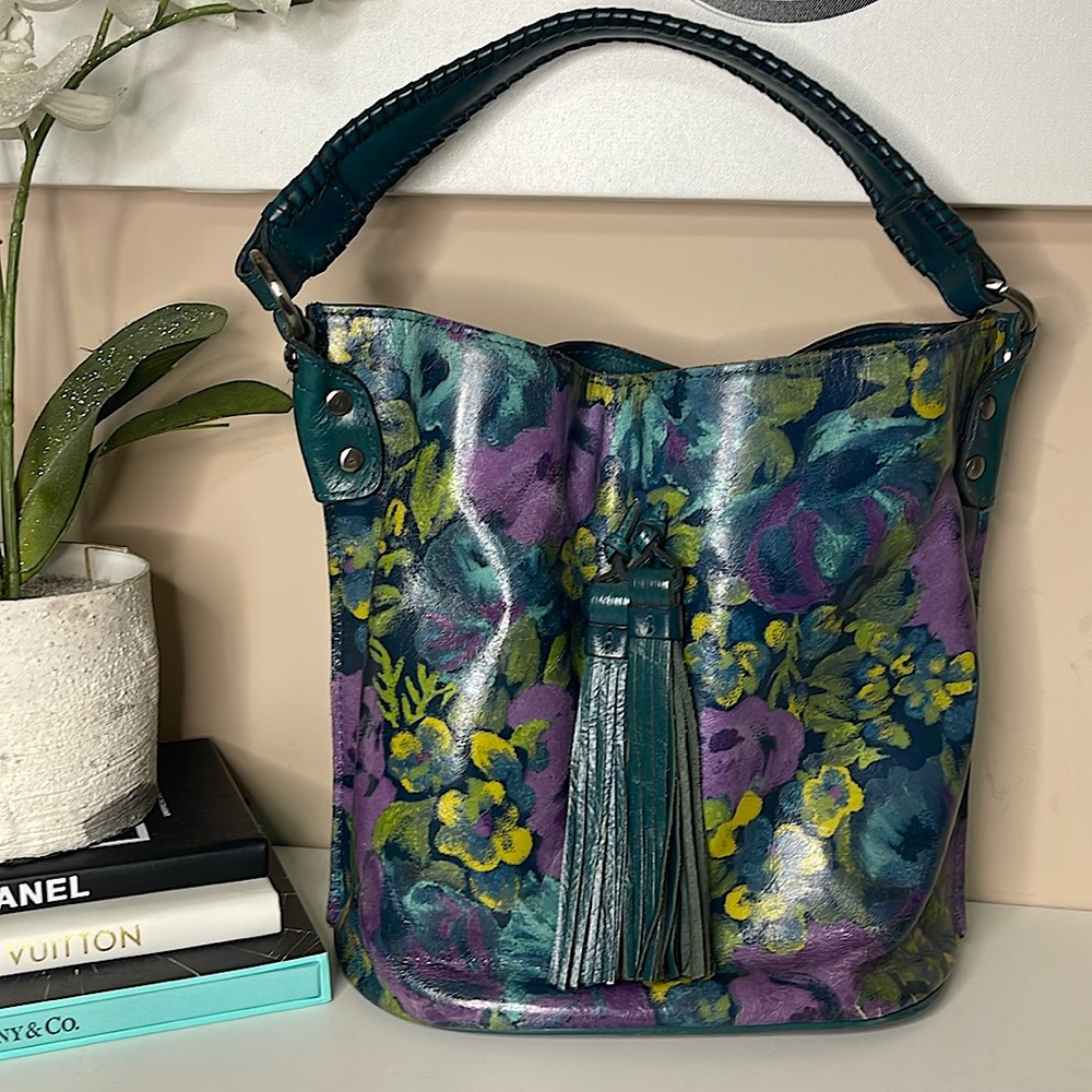 Patricia Nash Floral Teal bag